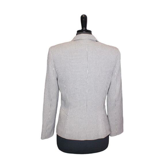 Garfield & Marks Houndstooth Print Jacket Blazer Zip Front Size 6 - Picture 4 of 6